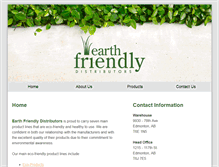 Tablet Screenshot of earthfriendlydistributors.com